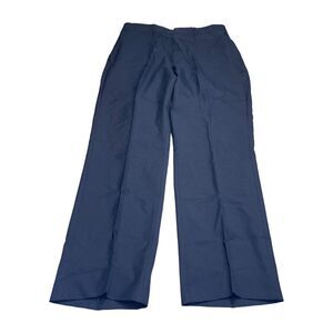 Spartacus Dress Pants Men's 33 Short Navy Blue Slash Pockets